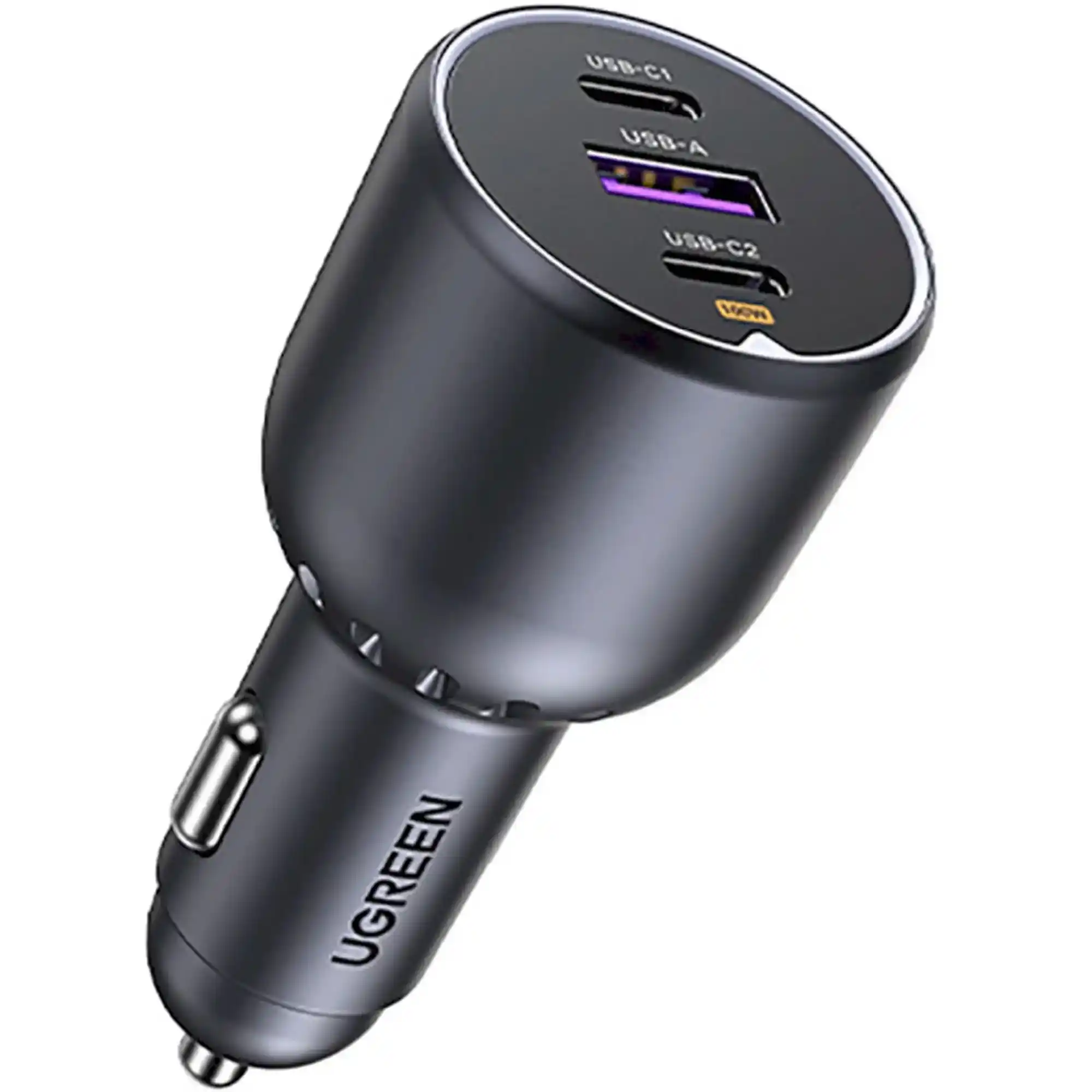 Купити Автомобильное зарядное устройство UGREEN EC705 2xUSB-C PD + USB-A 130W Fast Car Charger Gray (35025) - фото 1