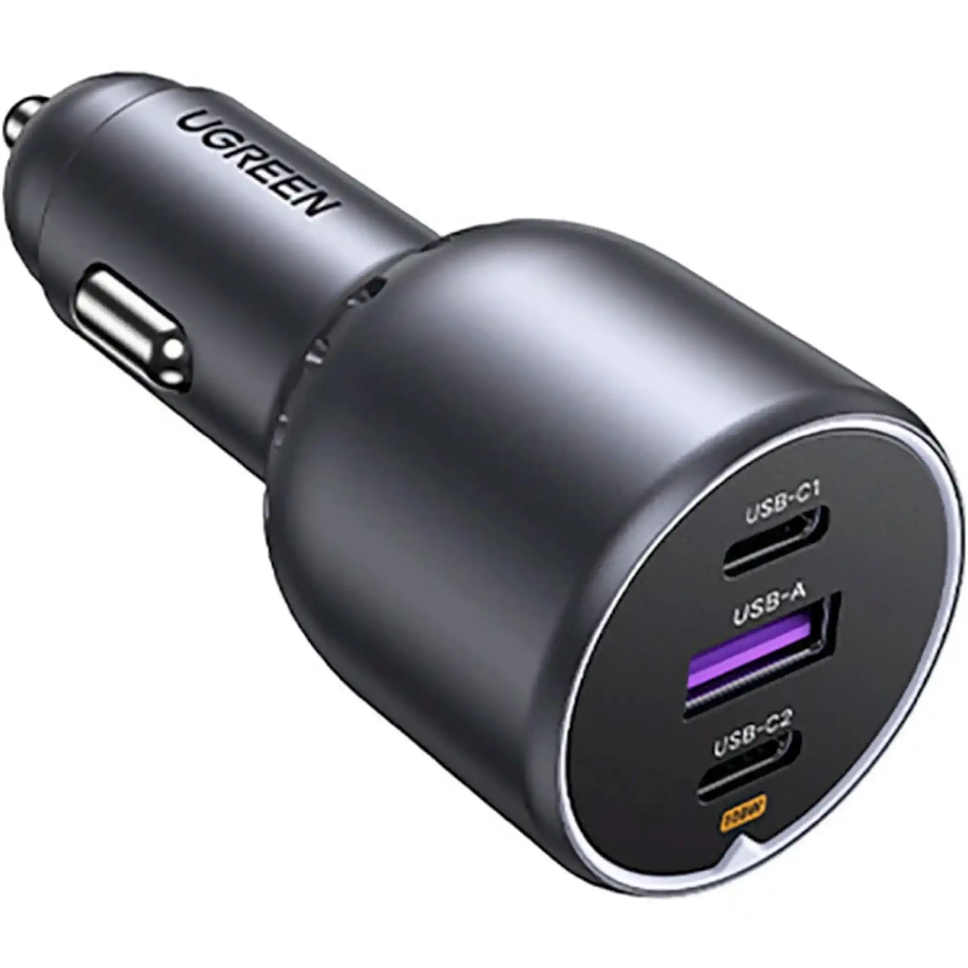 Купити Автомобильное зарядное устройство UGREEN EC705 2xUSB-C PD + USB-A 130W Fast Car Charger Gray (35025) - фото 2