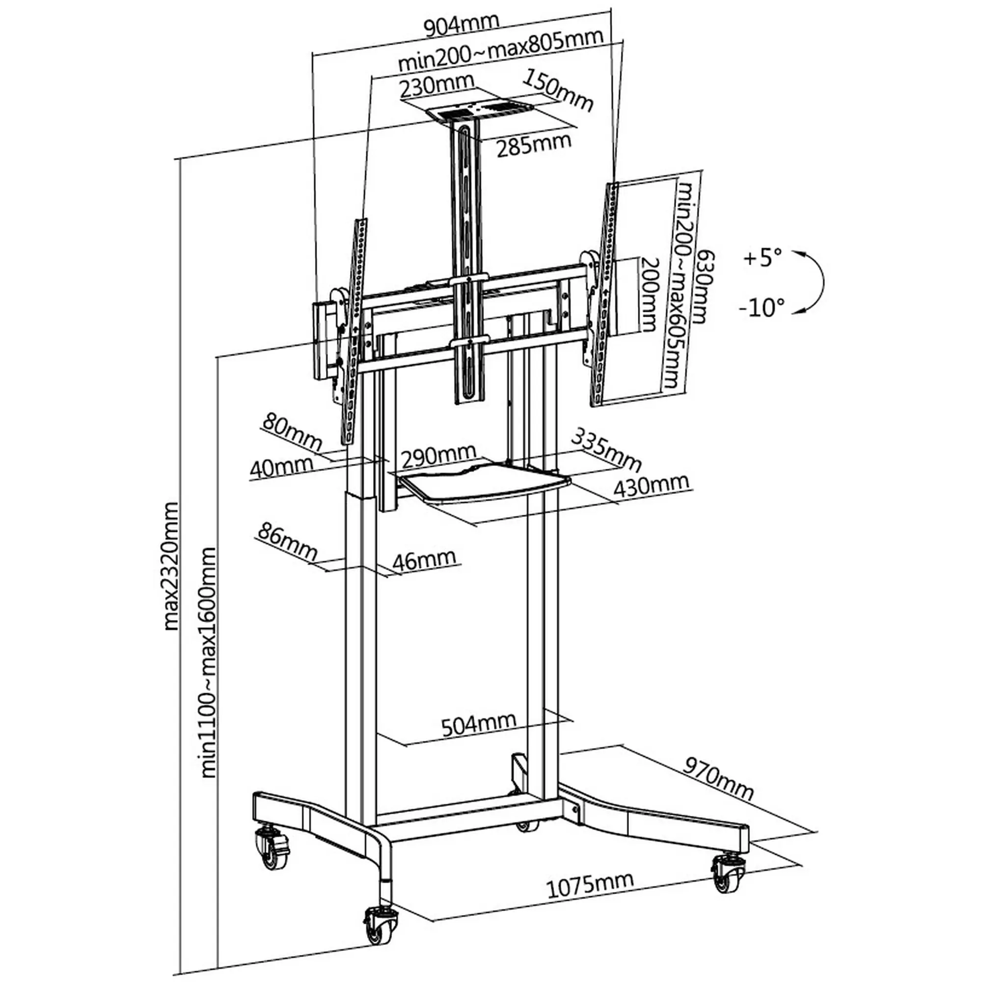 Купити Презентаційна стійка Gembird TVS-100T-01 - фото 6