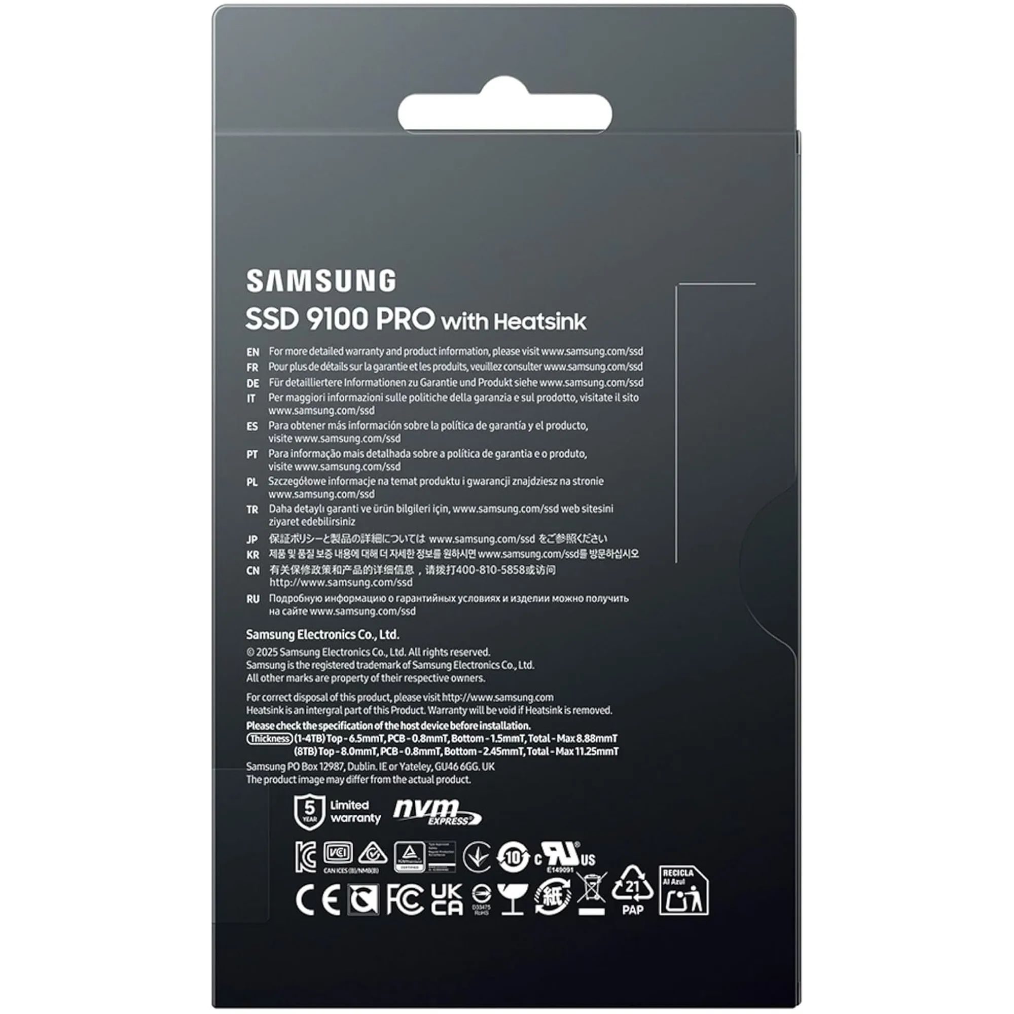 Купити SSD диск Samsung 9100 Pro 8TB with Heatsink M.2 (MZ-VAP8T0CW) - фото 4
