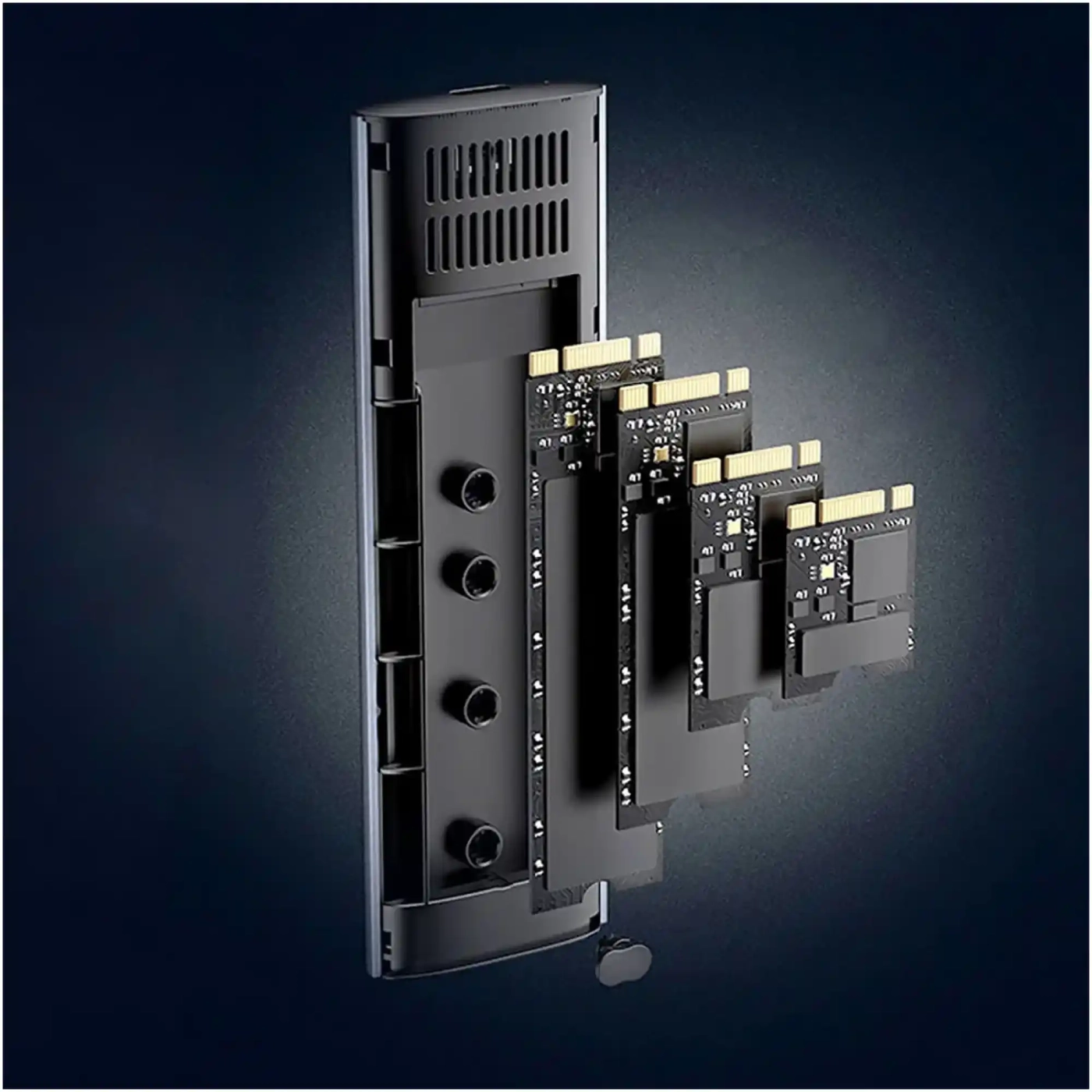 Купити Зовнішня кишеня для SSD M.2 (NVME) M-KEY UGREEN 3.1 GEN2 CM400 Gray with C to C and C to A cable (90264) - фото 3