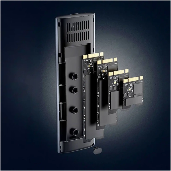 Купити Зовнішня кишеня для SSD M.2 (NVME) M-KEY UGREEN 3.1 GEN2 CM400 Gray with C to C and C to A cable (90264) - фото 3