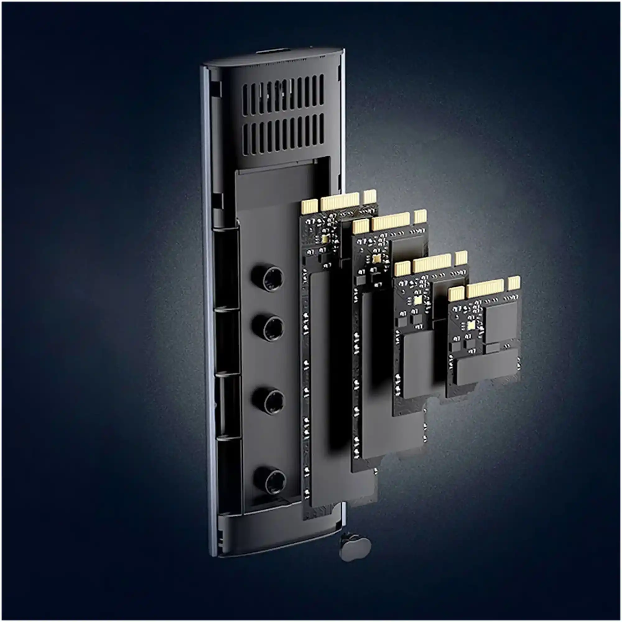 Купити Зовнішня кишеня для SSD M.2 (NVME) M-KEY UGREEN 3.1 GEN2 CM400 Gray with C to C and C to A cable (90264) - фото 3