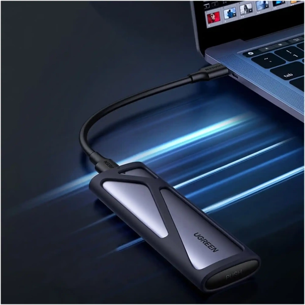 Купити Зовнішня кишеня для SSD M.2 (NVME) M-KEY UGREEN 3.1 GEN2 CM400 Gray with C to C and C to A cable (90264) - фото 4