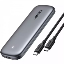 Купить Внешний карман для SSD M.2 (NVME) M-KEY UGREEN 3.1 GEN2 CM400 with C to C and C cable Gray (10902) - фото 1