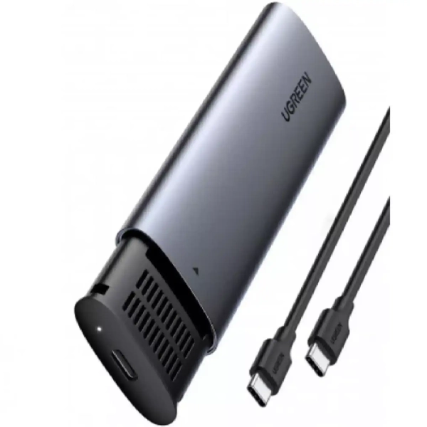 Купить Внешний карман для SSD M.2 (NVME) M-KEY UGREEN 3.1 GEN2 CM400 with C to C and C cable Gray (10902) - фото 2