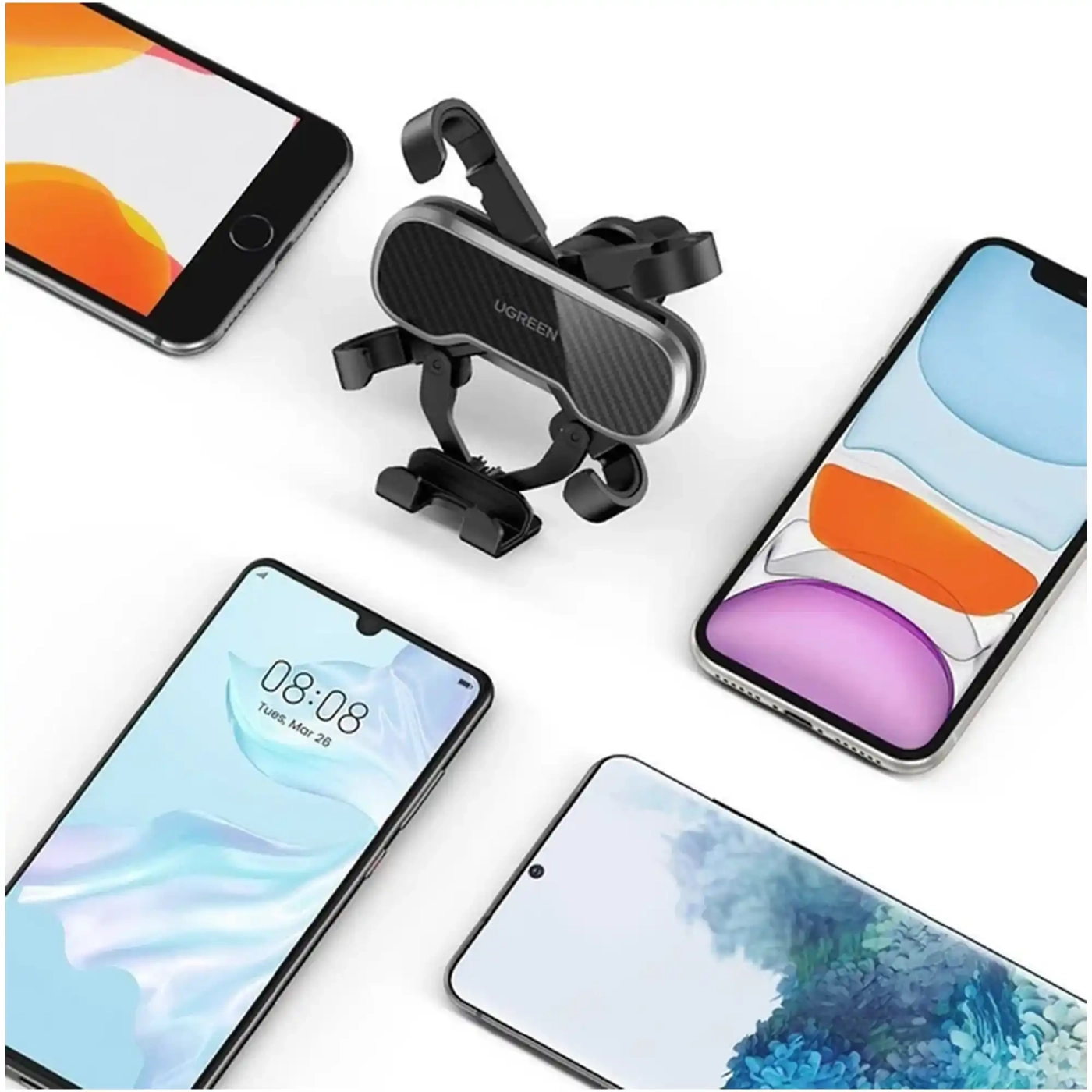 Купить Автомобильный держатель UGREEN LP228 Gravity Black (80539) - фото 6