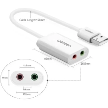 Купить Звуковая карта Ugreen US205 White (30143) - фото 4