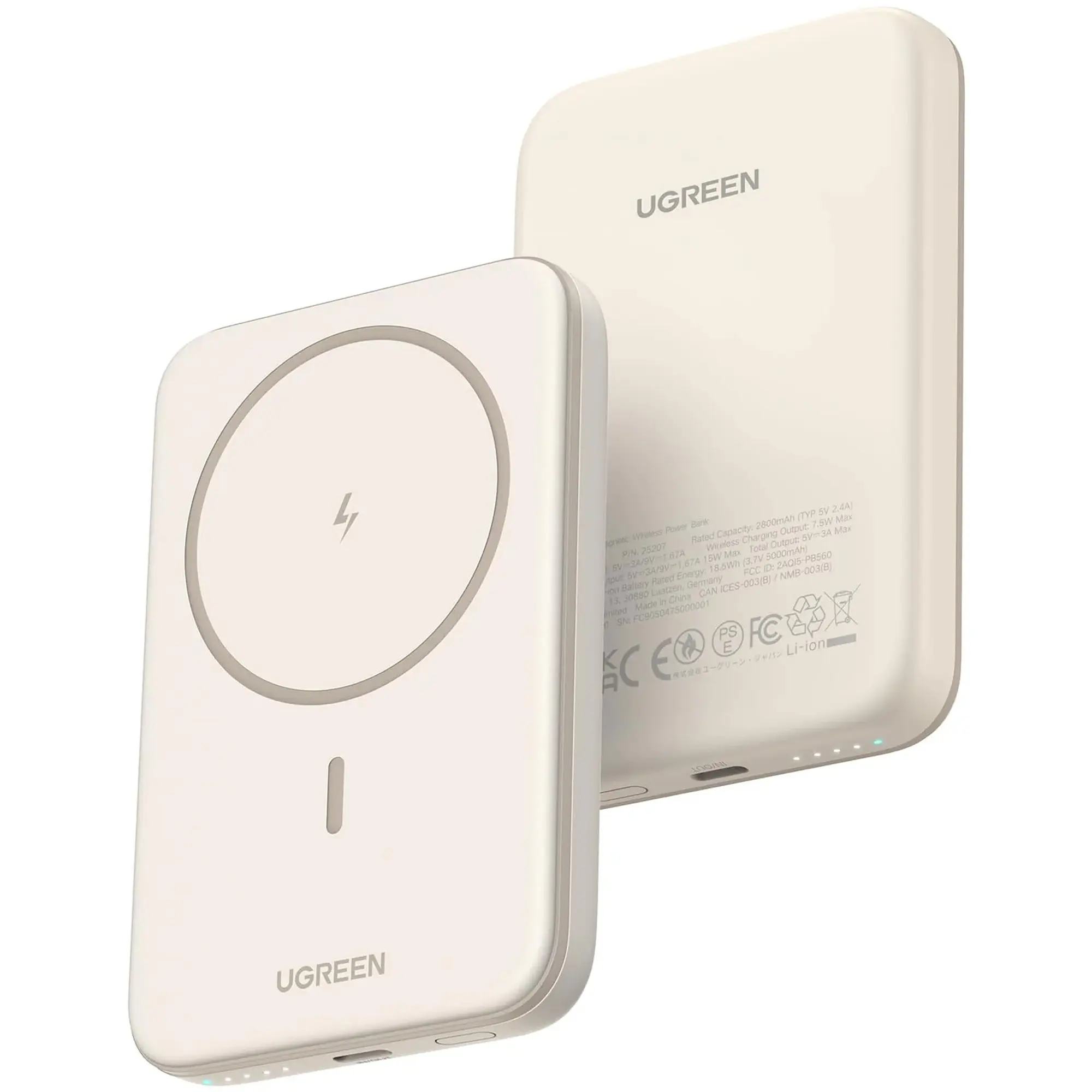 Купить Павербанк УМБ UGREEN PB560 15W 5000mAh Beige (UGR-25207) - фото 1