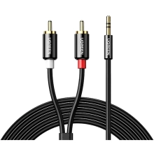 Купить Кабель UGREEN AV116 3.5mm Male to 2 RCA Male Cable 5m Black (10591) - фото 1