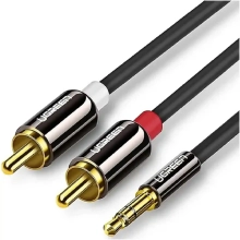 Купить Кабель UGREEN AV116 3.5mm Male to 2 RCA Male Cable 5m Black (10591) - фото 2