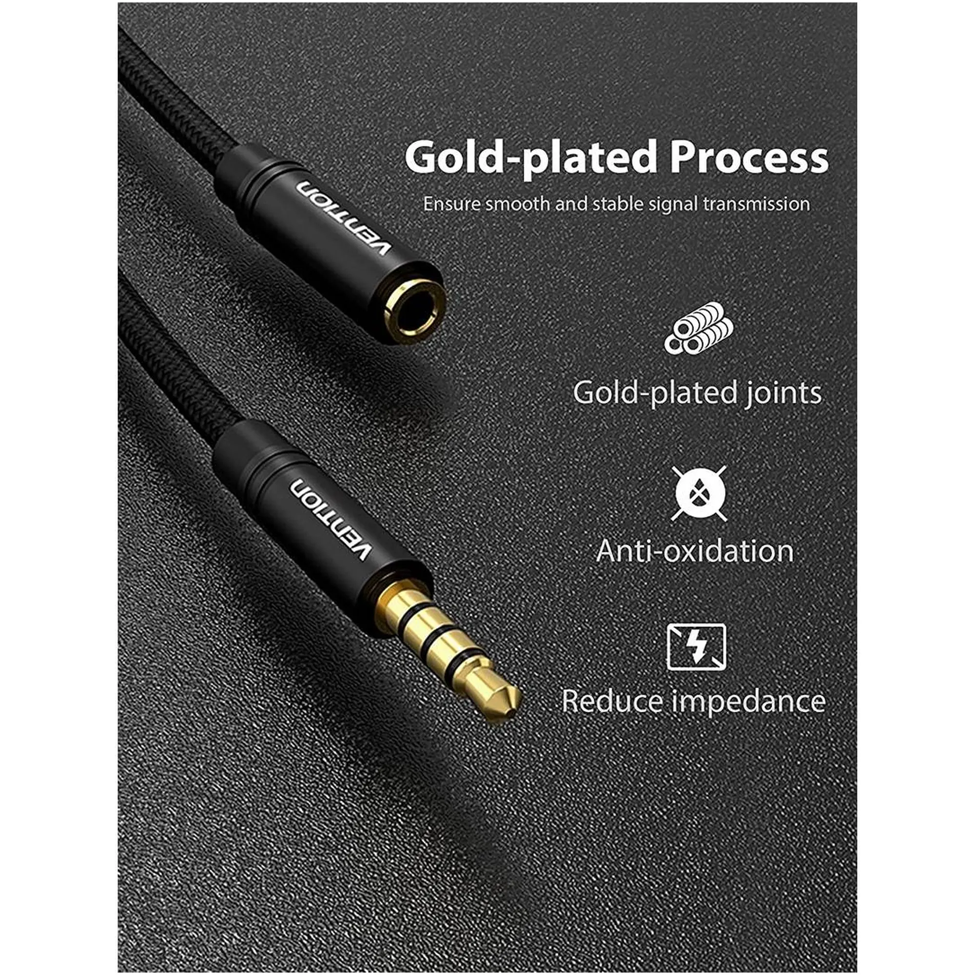 Купить Кабель Vention mini-jack 3.5mm 3м Black (BHBBI) - фото 3