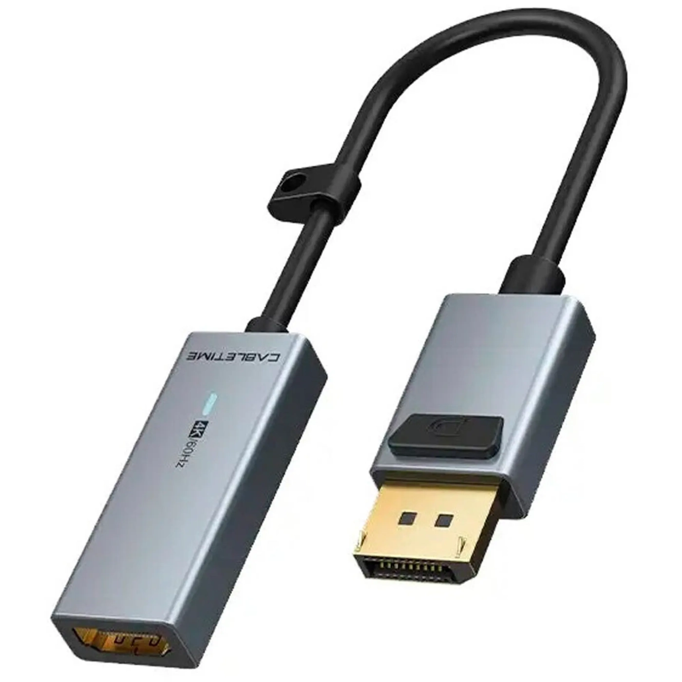 Купить Адаптер Cabletime 4K 60Hz DisplayPort - HDMI Gray (CP20A) - фото 1