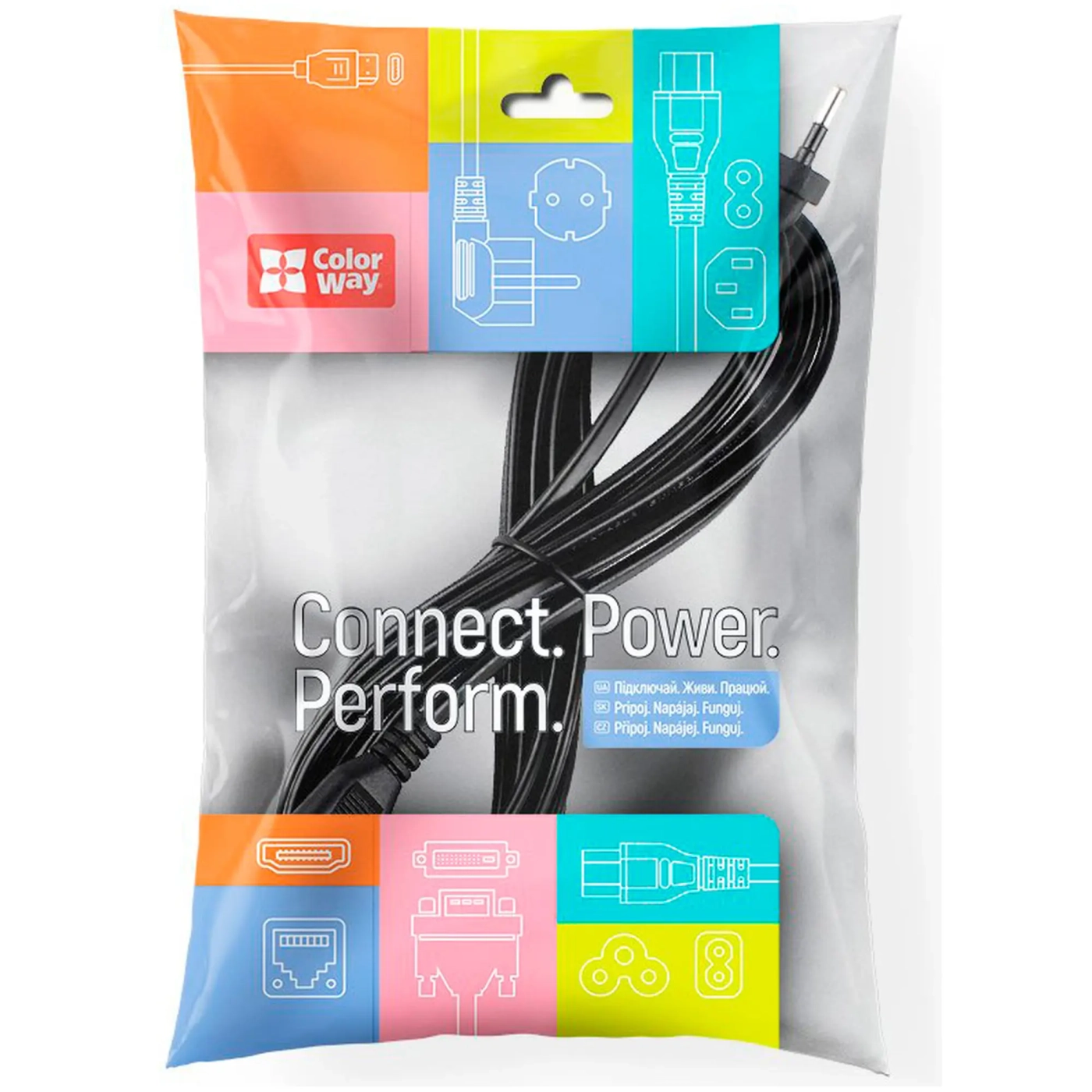 Купити Кабель ColorWay CEE7/16-C7 2м Black (CW-CBP085-BK) - фото 4
