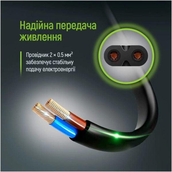 Купити Кабель ColorWay CEE7/16-C7 2м Black (CW-CBP085-BK) - фото 5