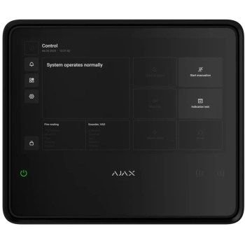 Купить Беспроводной прибор приемочно-контрольный пожарный (ППКП) с поддержкой устройств для защиты от вторжения Ajax EN54 Fire Hub Jeweller Black (000057093) - фото 1