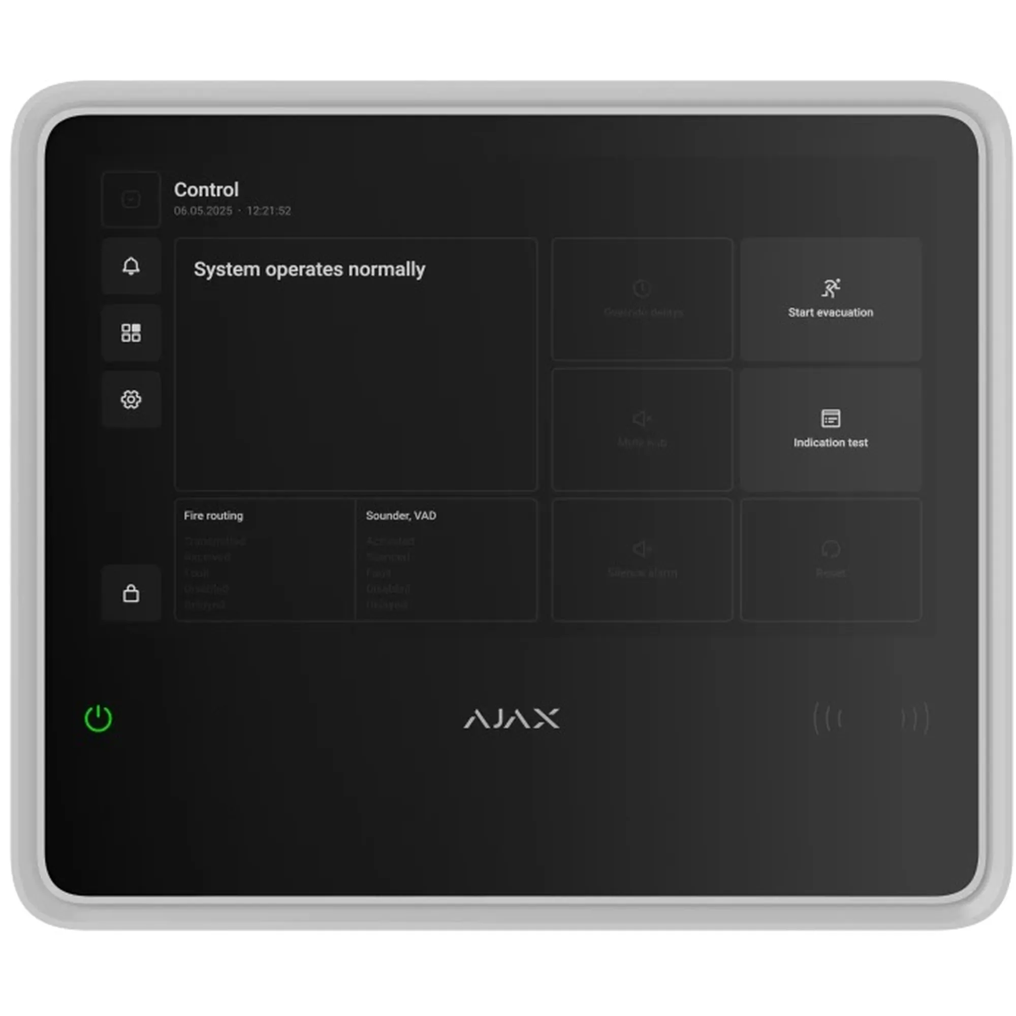 Купить Беспроводной прибор приемочно-контрольный пожарный (ППКП) с поддержкой устройств для защиты от вторжения Ajax EN54 Fire Hub Jeweller White (000057094) - фото 1