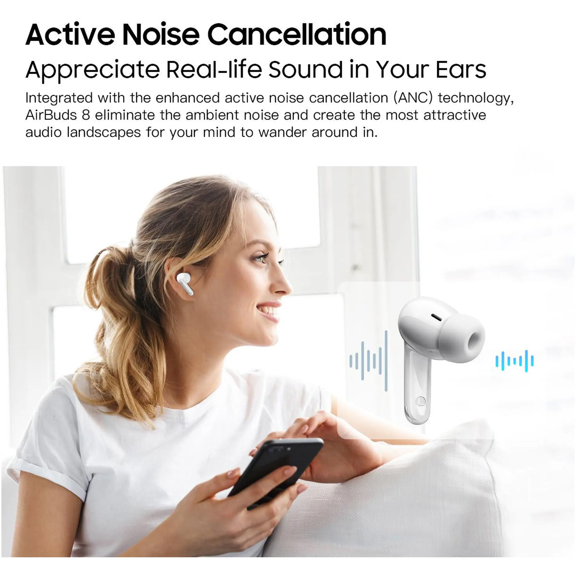 Купити Навушники  BlackviewAirBuds 8 Arctic White (6931548315971) - фото 8