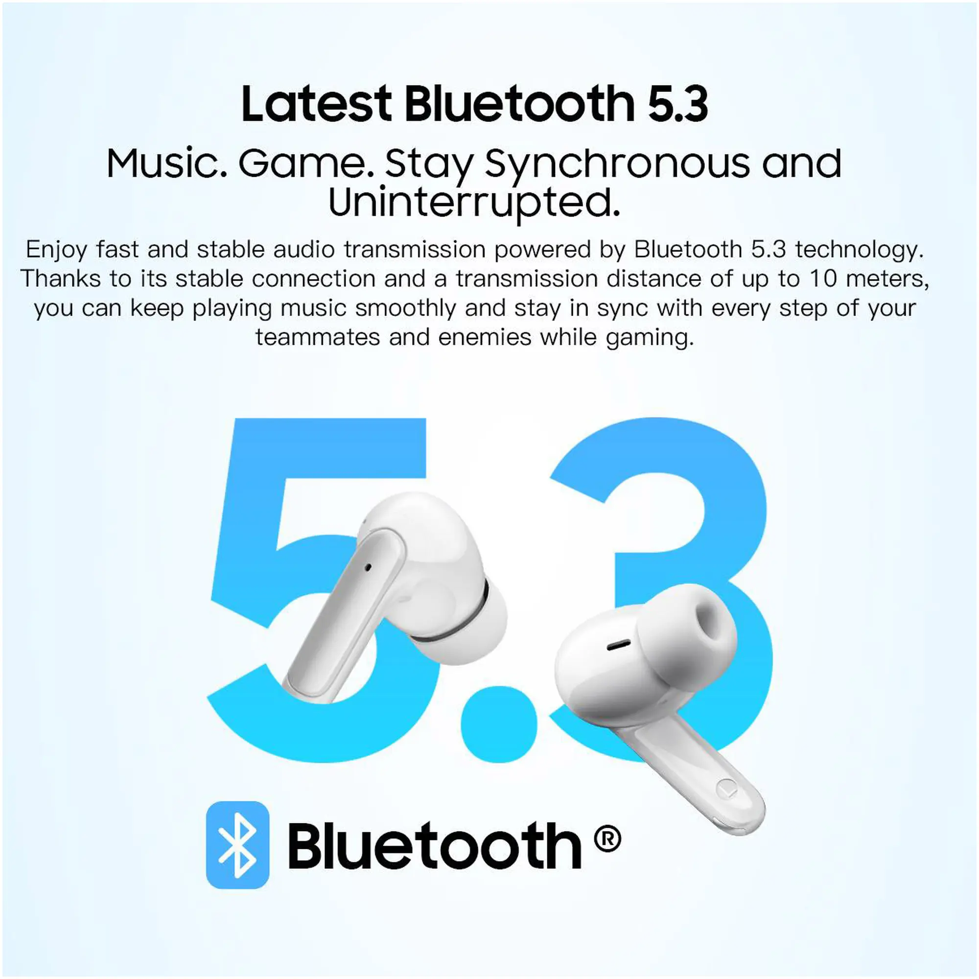 Купити Навушники  BlackviewAirBuds 8 Arctic White (6931548315971) - фото 9