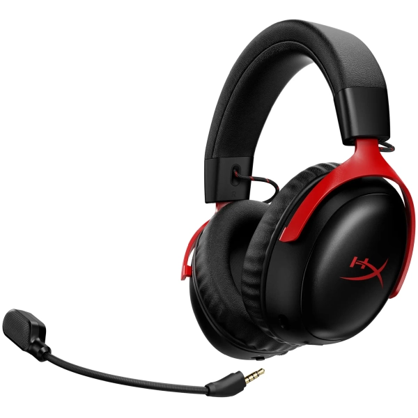 Купити Навушники HyperX Cloud III S Wireless/USB-A/USB-C Black/Red (A59Z0AA) - фото 4