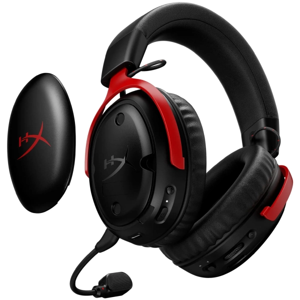 Купити Навушники HyperX Cloud III S Wireless/USB-A/USB-C Black/Red (A59Z0AA) - фото 5