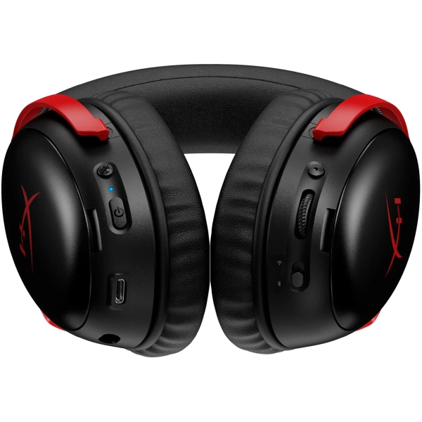 Купити Навушники HyperX Cloud III S Wireless/USB-A/USB-C Black/Red (A59Z0AA) - фото 6