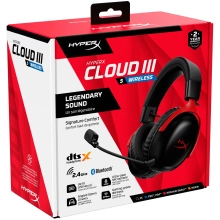 Купити Навушники HyperX Cloud III S Wireless/USB-A/USB-C Black/Red (A59Z0AA) - фото 8