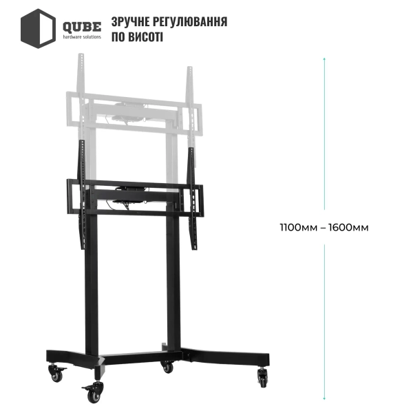 Купити Стійка з кріпленням для телевізора Qube 100B120 до 100" 120kg max (100B120) - фото 5