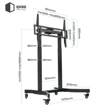 Купити Стійка з кріпленням для телевізора Qube 100B120 до 100" 120kg max (100B120) - фото 7