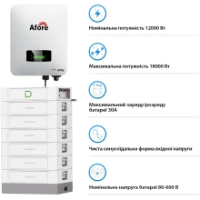 Купить Система хранения энергии Afore SV-1AF12K1-HDY30.72K1 12kW 30.7kWh 1BAT LiFePO4 6000 циклов - фото 2