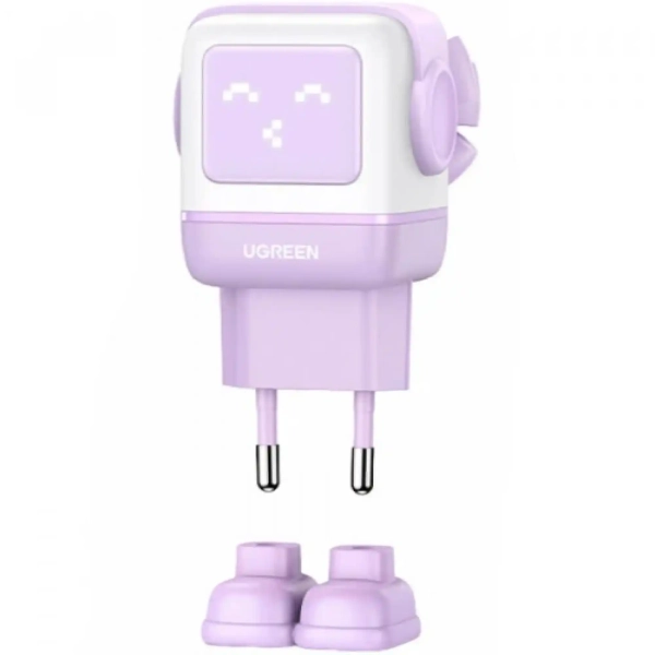 Купить Сетевое зарядное устройство UGREEN CD361 3xUSB 65W (2xUSB-C+USB-A) Gan Robot tech Fast Charger Purple (35291) - фото 2