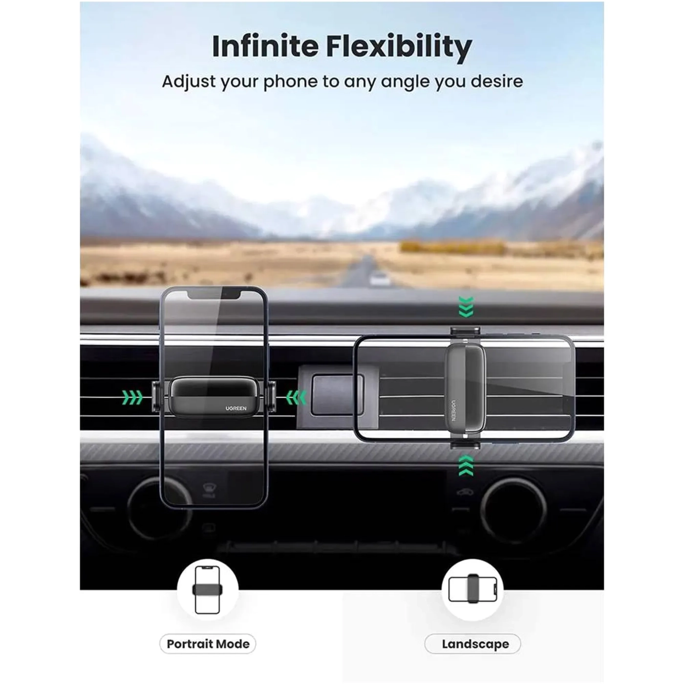 Купити Автомобільний тримач UGREEN LP120 Black (UGR-10422_) - фото 5