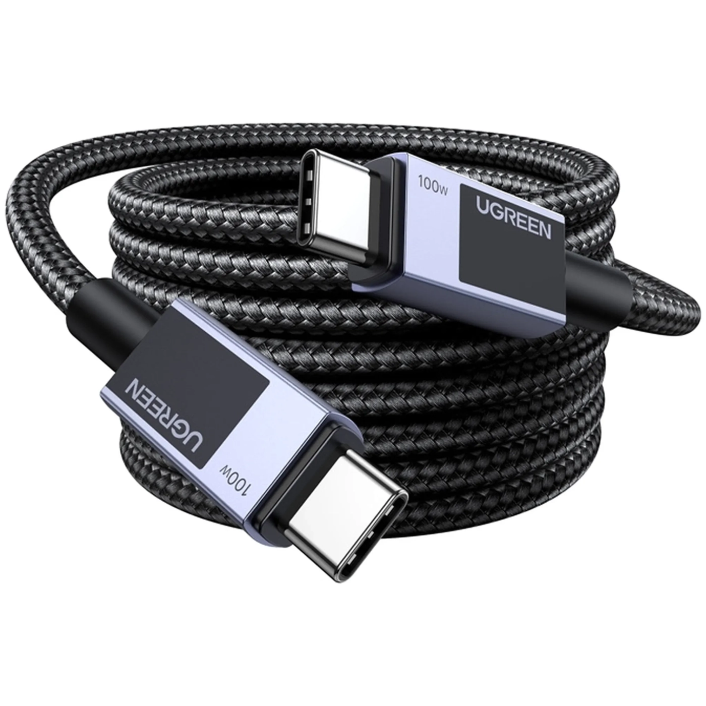Купить Кабель UGREEN L512 USB-C - USB-C 100W PD 3m Space Gray (45065) - фото 3