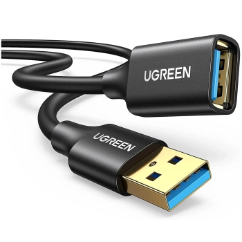 Купити Кабель UGREEN US129 USB 3.0 Male to Female Extension Cable 3m Black (30127) - фото 1