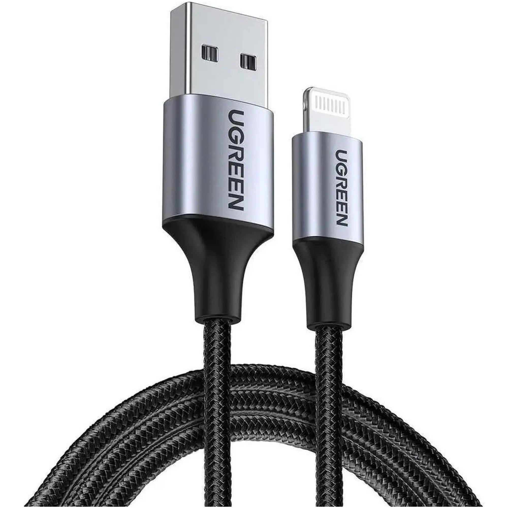 Купить Кабель UGREEN US199 USB 2.0 to Lightning 2m Black (60158) - фото 1