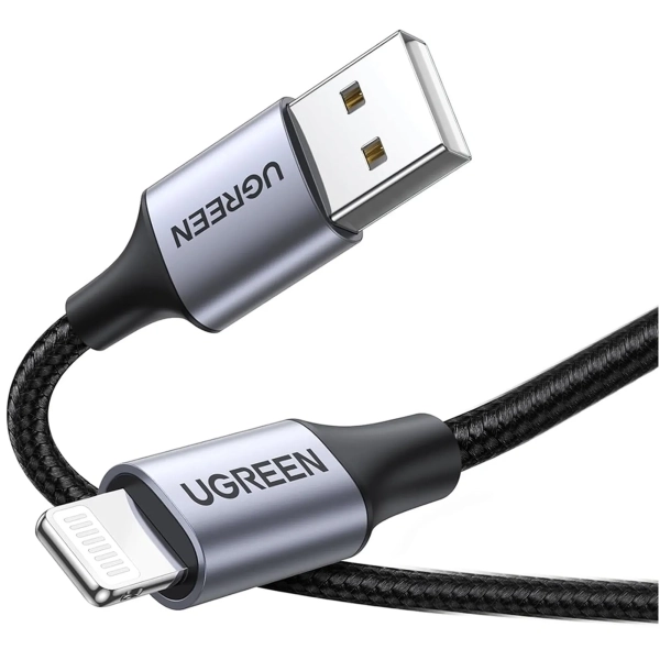 Купить Кабель UGREEN US199 USB 2.0 to Lightning 2m Black (60158) - фото 2