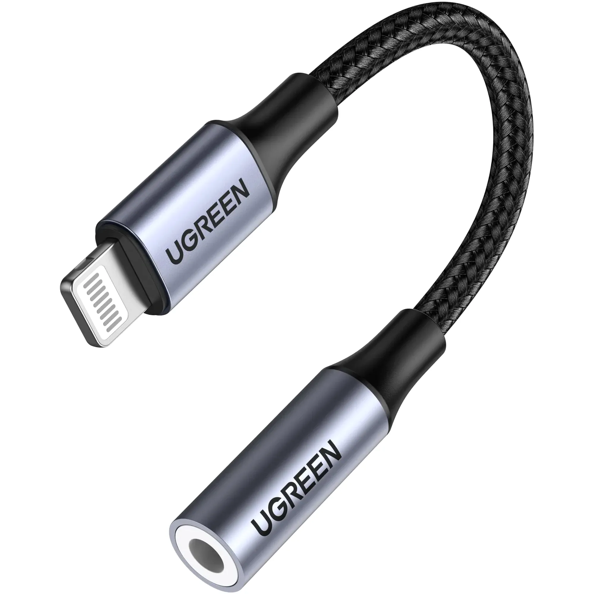 Купить Кабель UGREEN US211 Lightning to 3.5mm 10cm Gray (30756) - фото 2