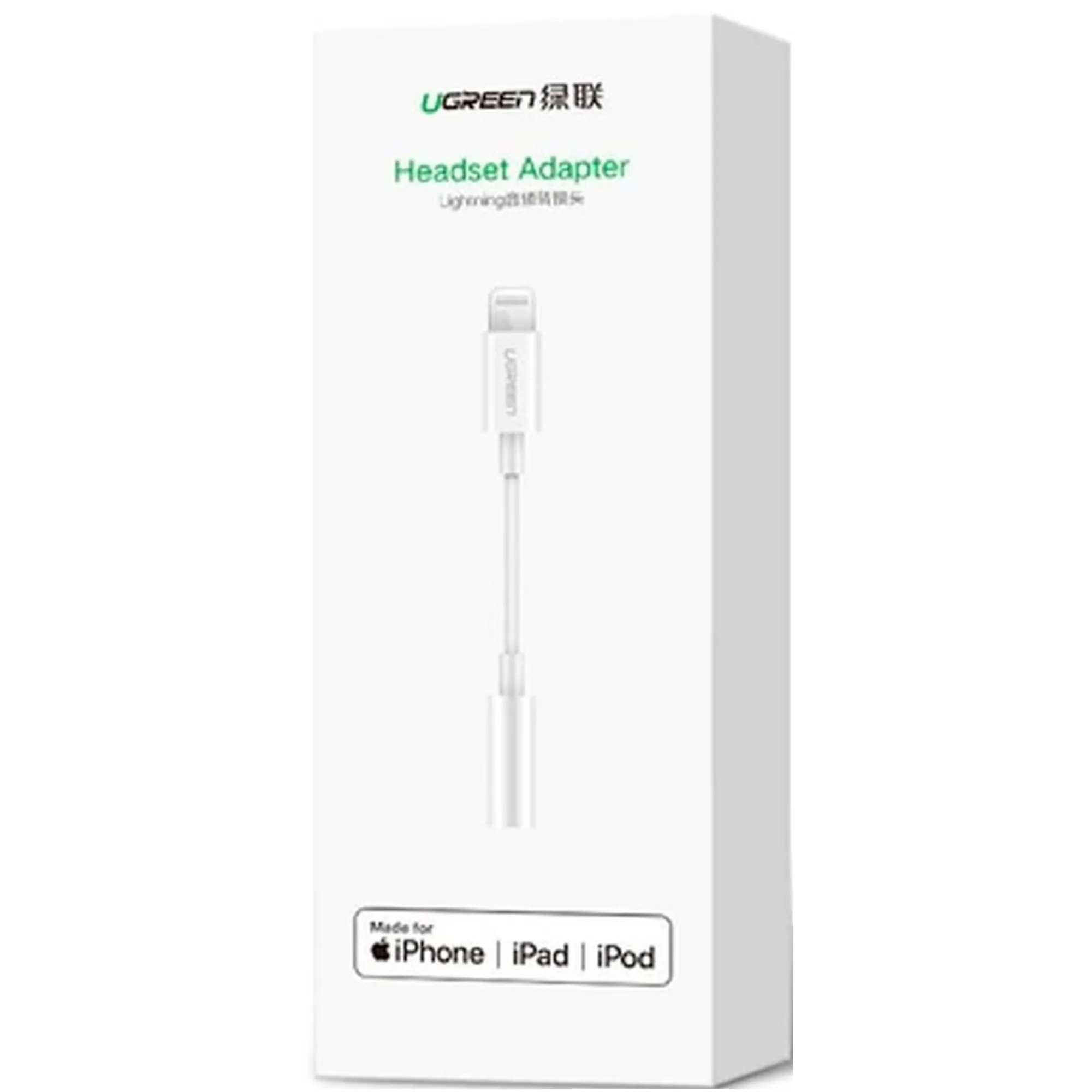 Купити Кабель UGREEN US212 Lightning to 3.5mm 10cm White (30759) - фото 3