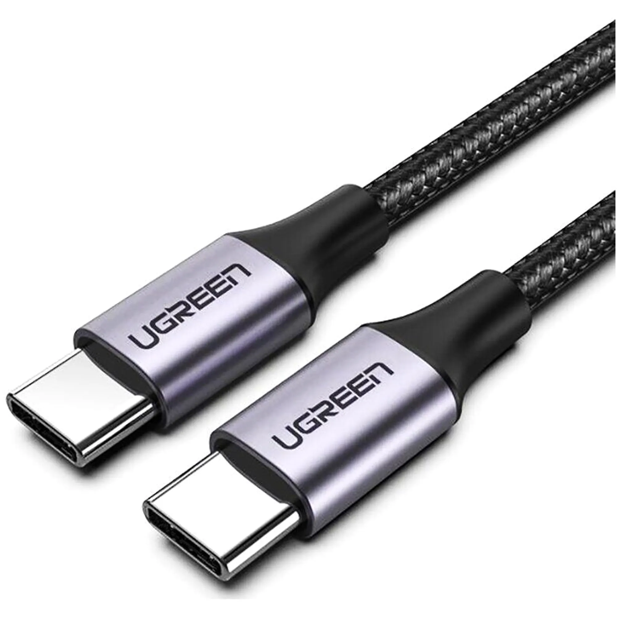 Купить Кабель UGREEN US261 USB-C - USB-C 60W 1m Gray/Black (50150) - фото 2