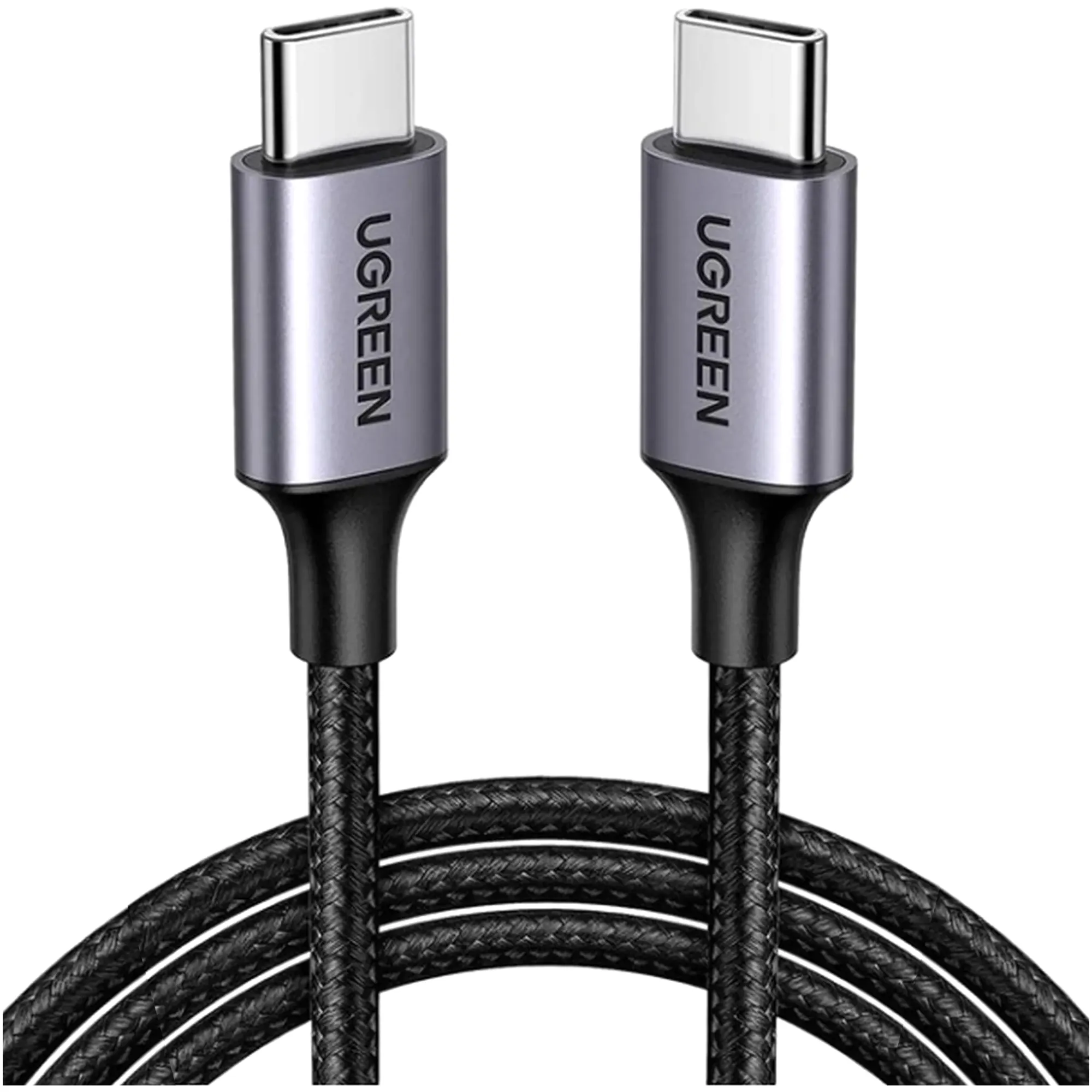 Купити Кабель UGREEN US261 USB-C - USB-C 60W 2m Gray/Black (50152) - фото 1