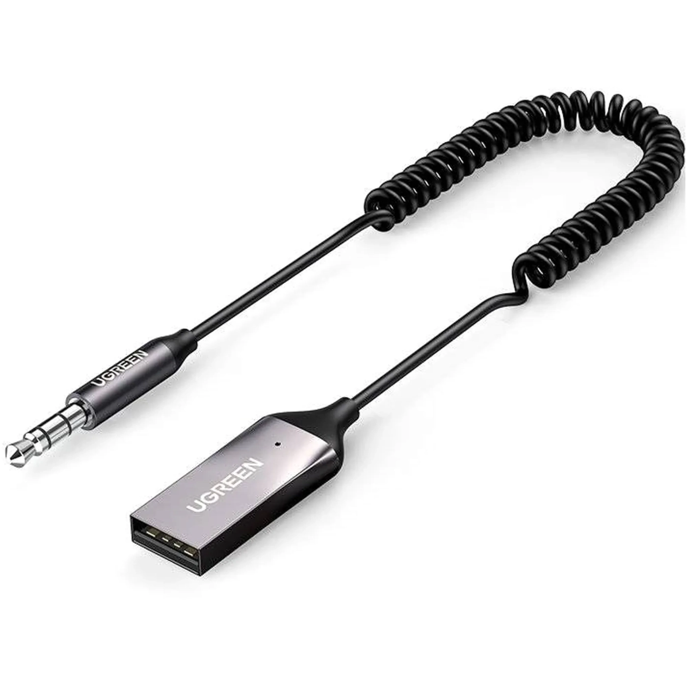 Купить Адаптер автомобильный UGREEN CM309 Bluetooth Car Receiver Aux with Mic Space Gray (70601) - фото 1