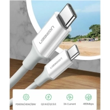 Купить Кабель UGREEN US264 USB-C - USB-C 60W 1.5m White (60519) - фото 2
