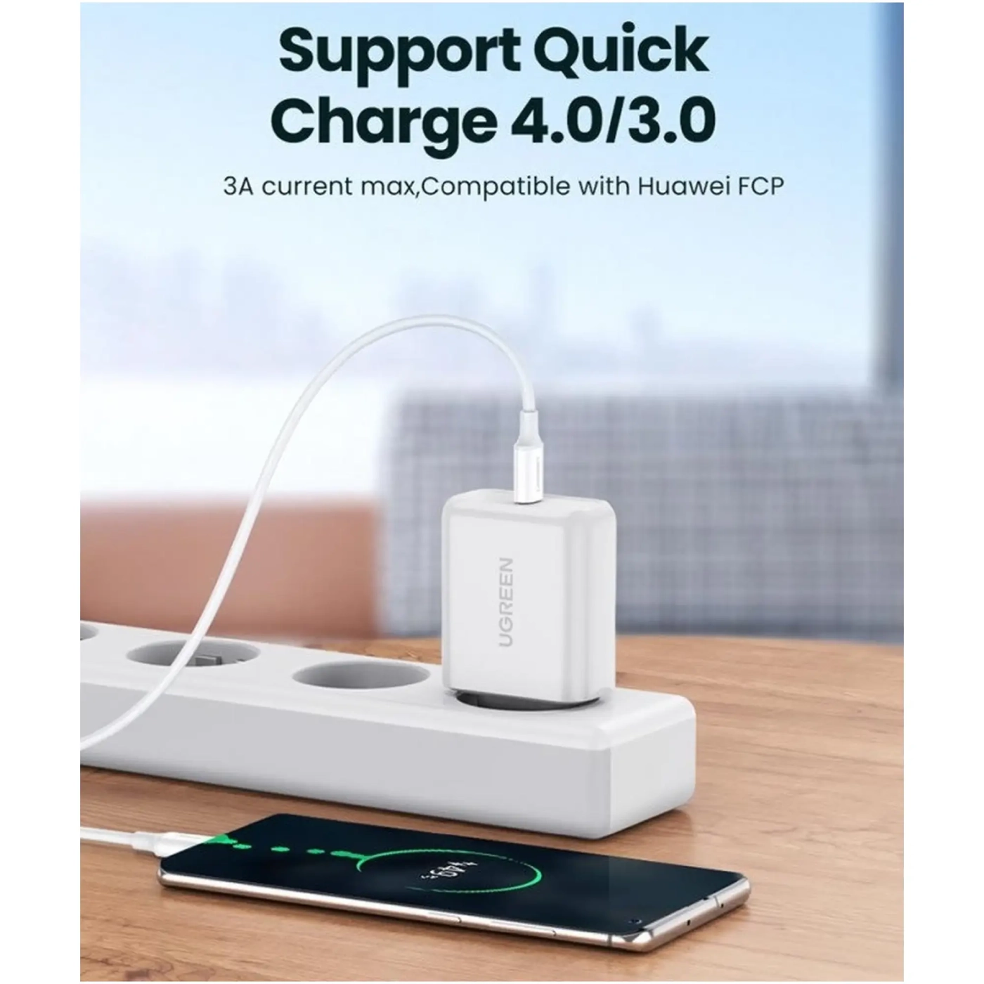 Купить Кабель UGREEN US264 USB-C - USB-C 60W 1.5m White (60519) - фото 3