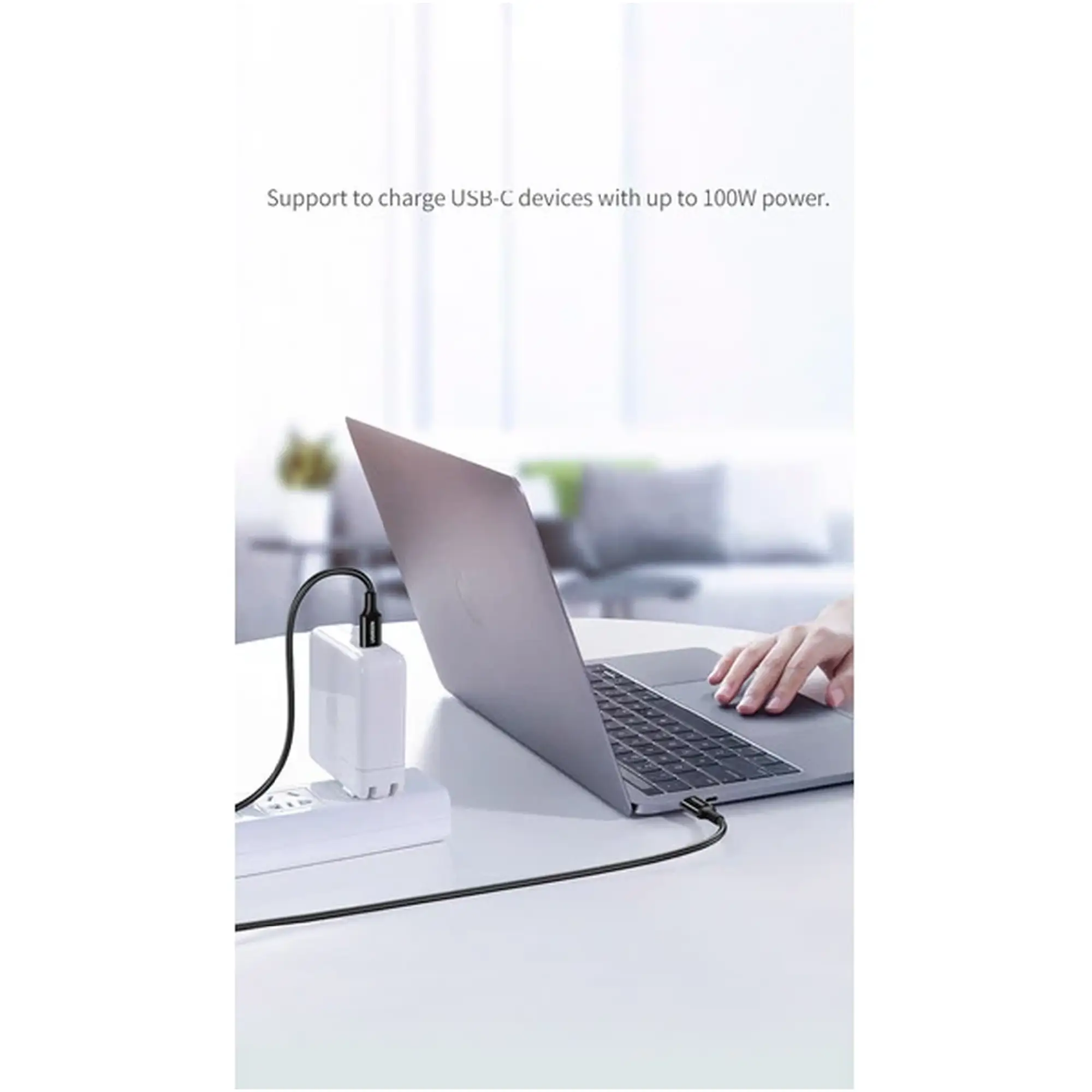 Купить Кабель UGREEN US300 USB-C - USB-C 100W 5A 1m Black (80371) - фото 2