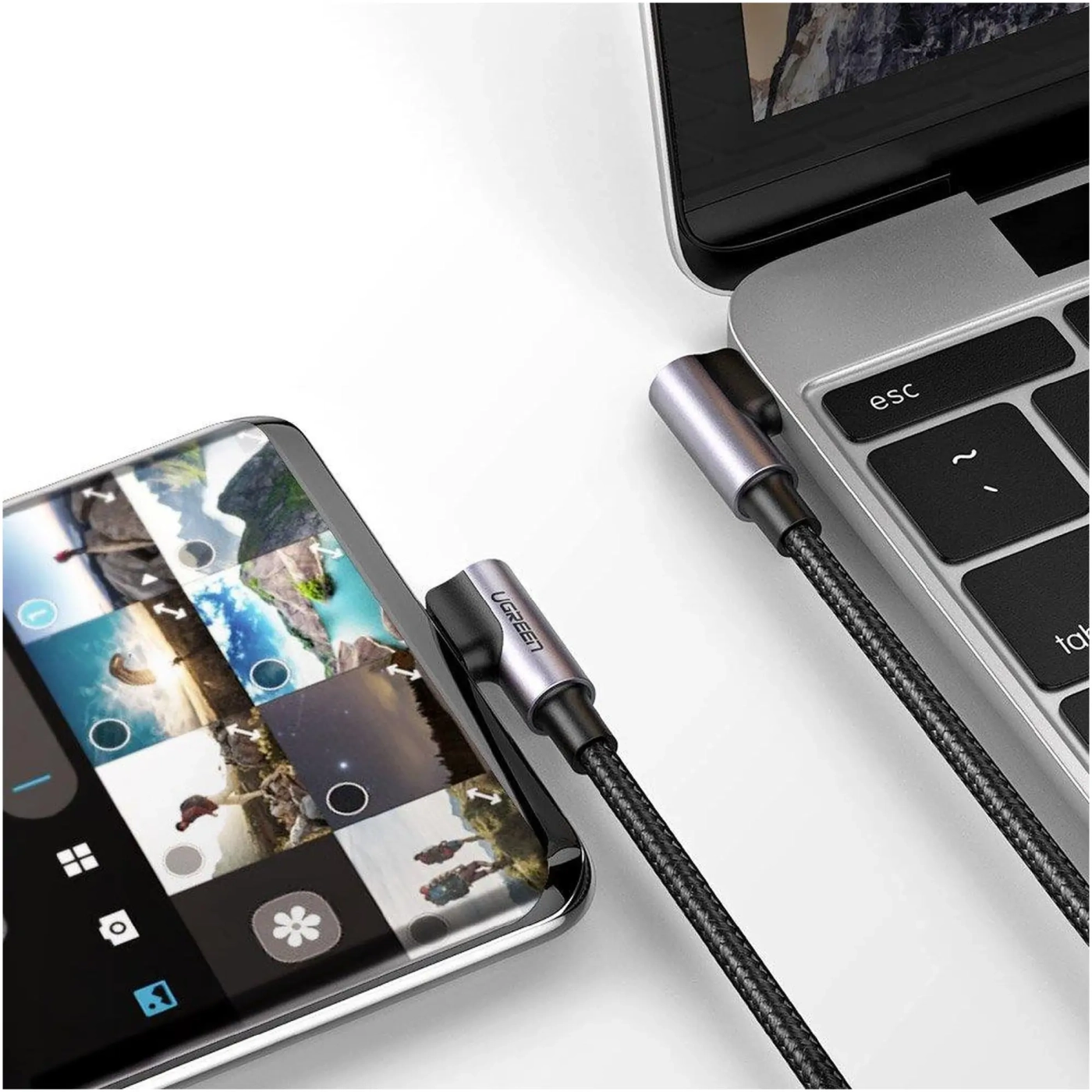 Купити Кабель UGREEN US323 USB-C - USB-C 3A 1m Gray/Black (70529) - фото 4