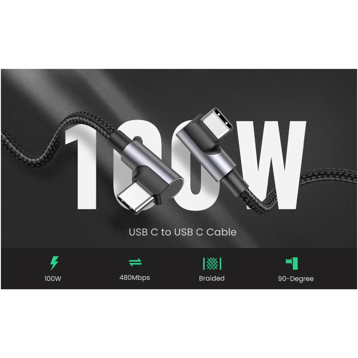 Купить Кабель UGREEN US335 USB 2.0 Type-C M-M 2m Gray (70698) - фото 5