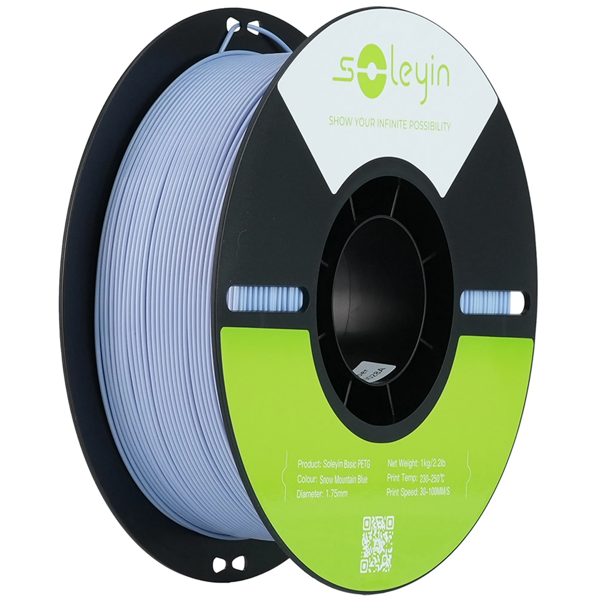 Купити PETG Filament (пластик) для 3D принтера CREALITY Soleyin 1кг, 1.75мм, сніжно-гірський блакитний (3301030167) - фото 1