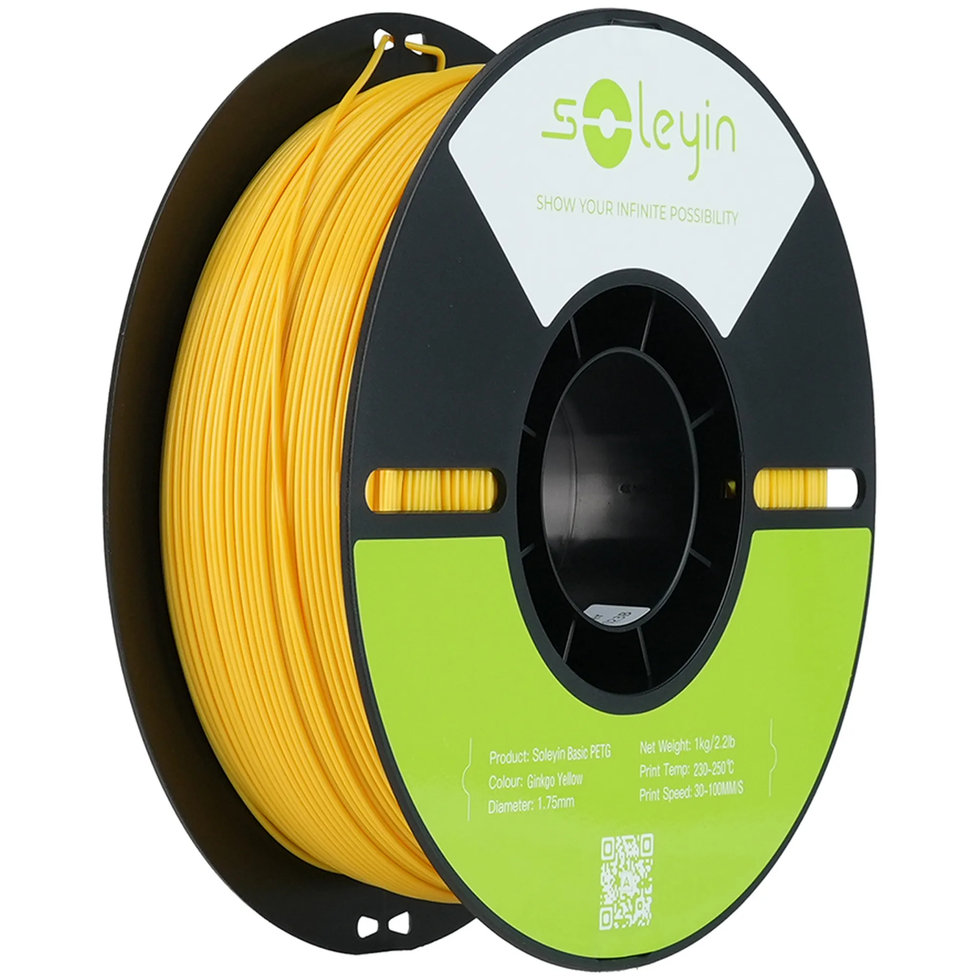 Купити PETG Filament (пластик) для 3D принтера CREALITY Soleyin 1кг, 1.75мм, жовтий гінкго (3301030160) - фото 1