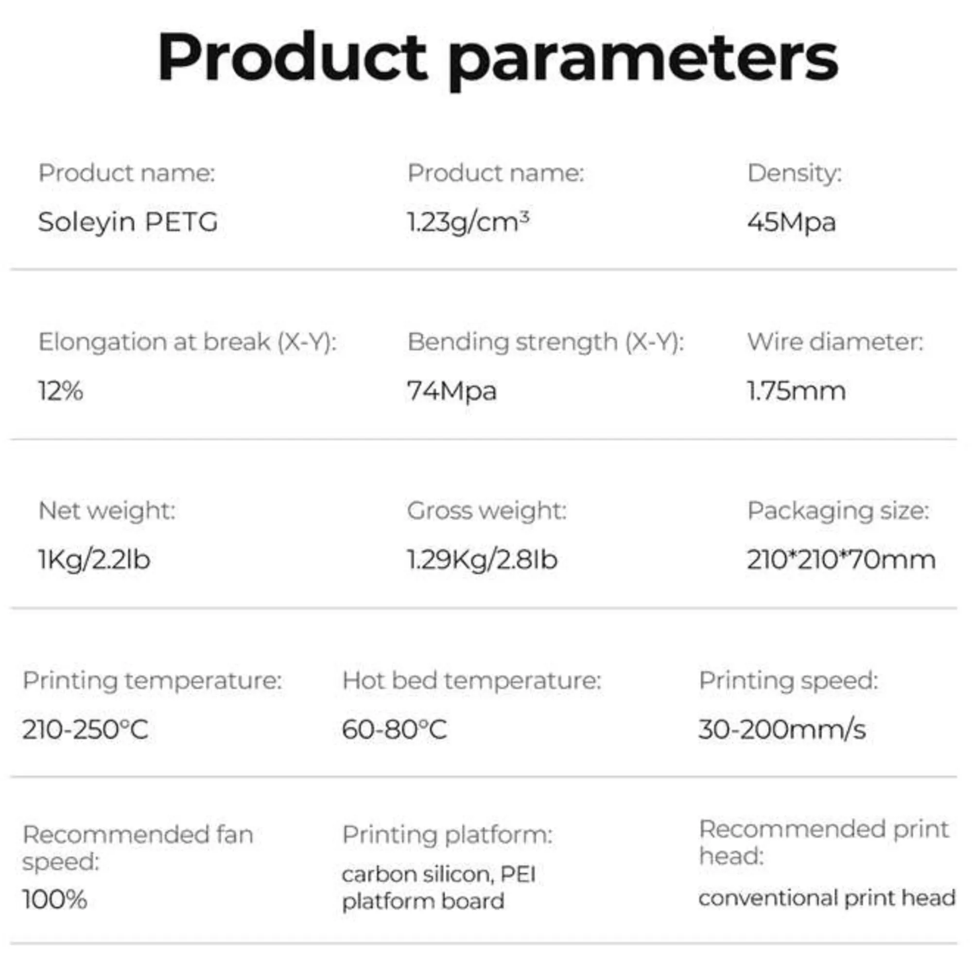 Купити PETG Filament (пластик) для 3D принтера CREALITY Soleyin 1кг, 1.75мм, жовтий гінкго (3301030160) - фото 7