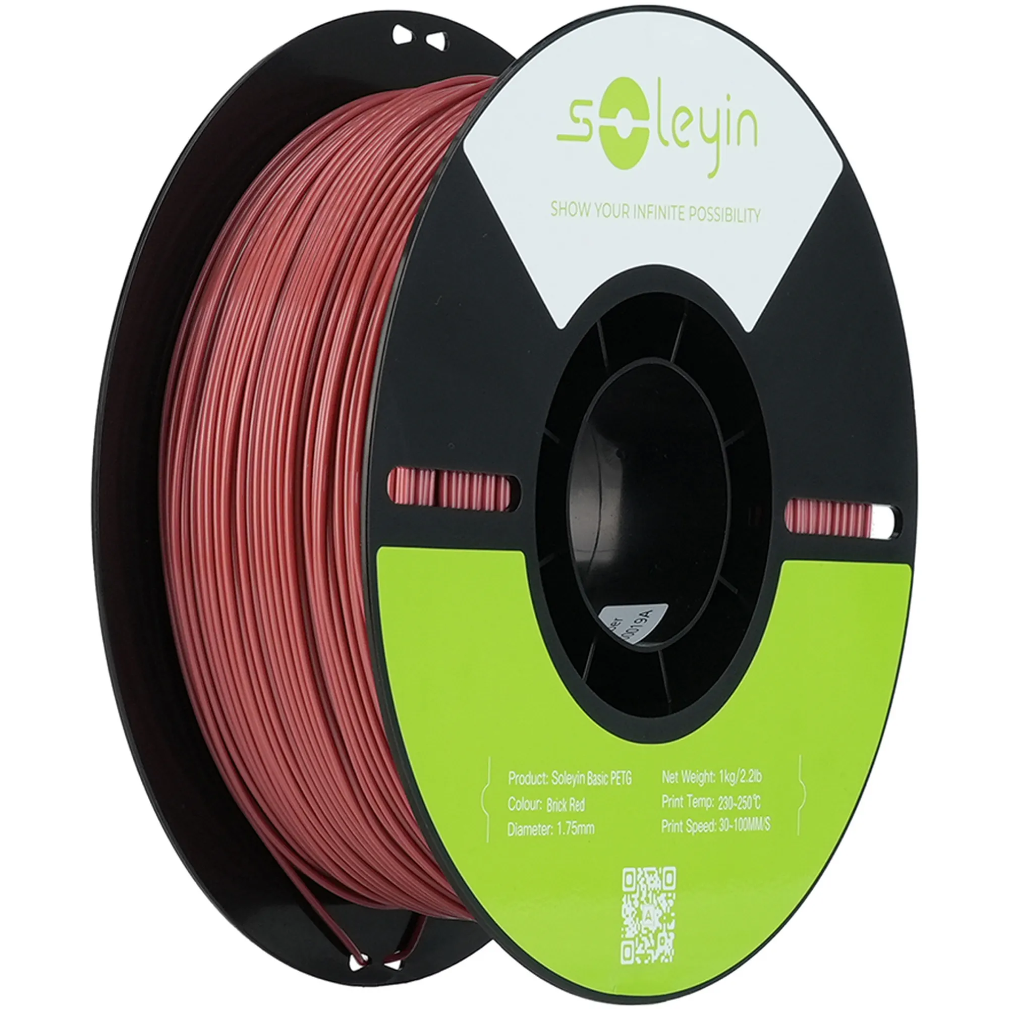 Купити PETG Filament (пластик) для 3D принтера CREALITY Soleyin 1кг, 1.75мм, цегляно-червоний (3301030159) - фото 1